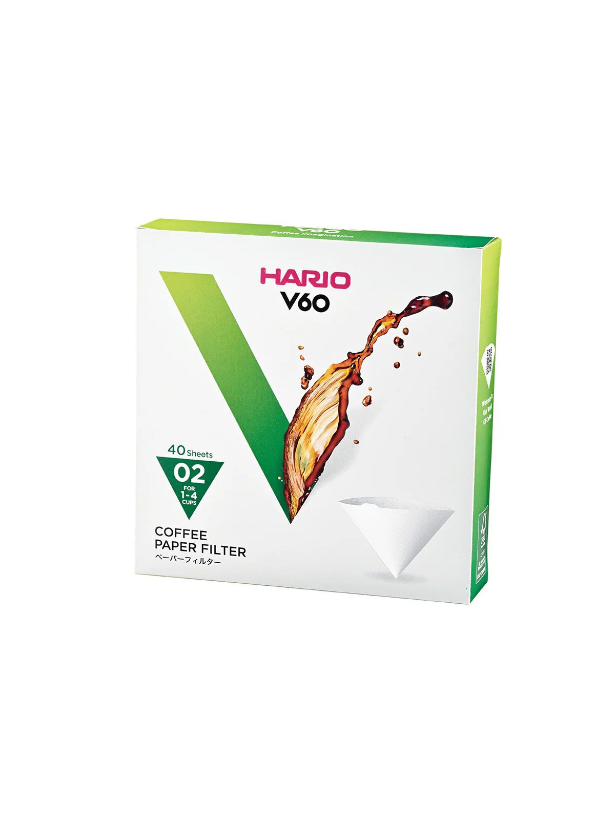 Hario V60 Papir Filters – box of 40 filters, product image from Kaffebox