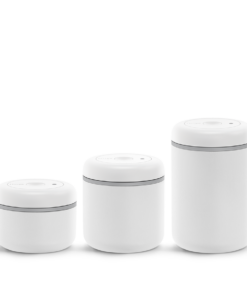 fellow atmost vacuum canister stainless steel white