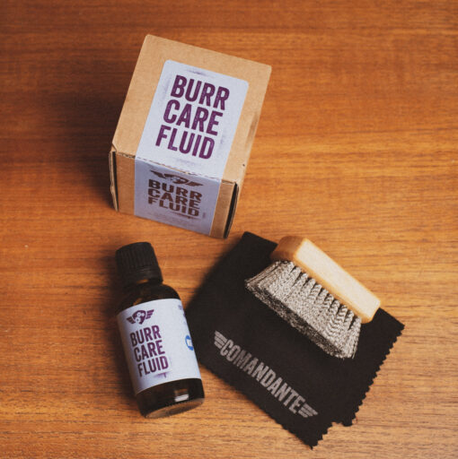 burr care fluid top view comandante