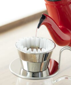 Kalita Wave Tsubame Dripper in use