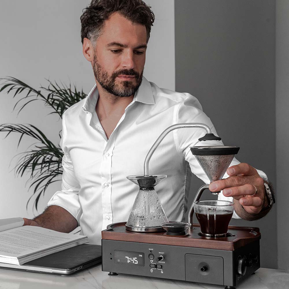 An Alarm Clock Serving You Fresh Coffee