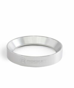 rocket espresso magnetic dosing funnel black silver