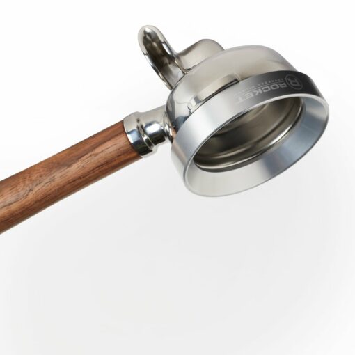 rocket espresso magnetic dosing funnel black top down