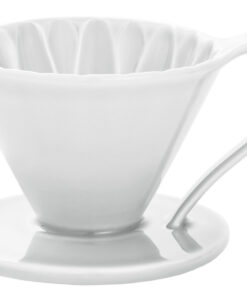 cafec flower dripper white cup 1
