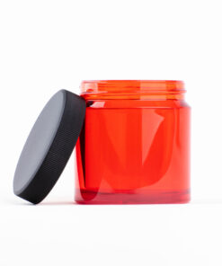 Comandante bean jar red lid on side