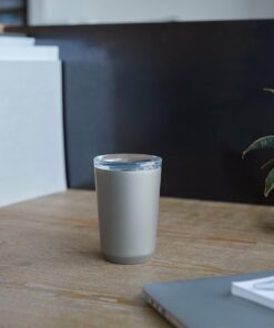 silver to go tumbler in office