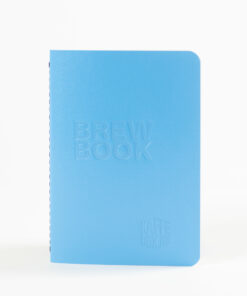 coffee brew journal cahier blue