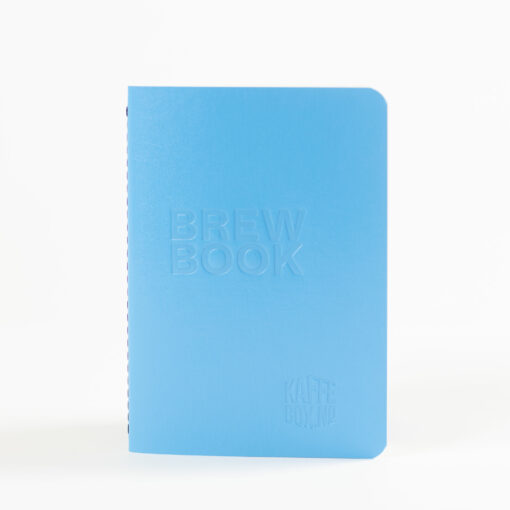 coffee brew journal cahier blue