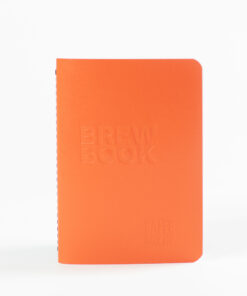 coffee brew journal cahier orange