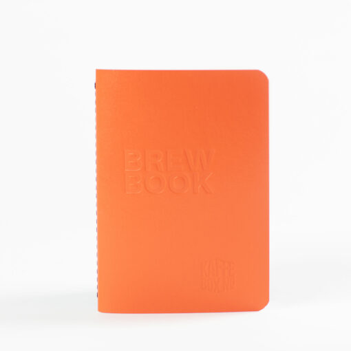 coffee brew journal cahier orange