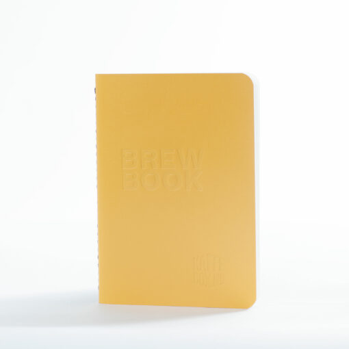 coffee brew journal cahier yellow