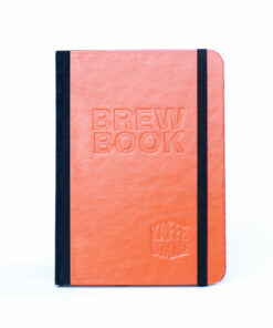 coffee brew journal hard cover orange