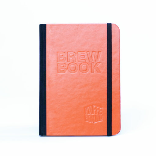 coffee brew journal hard cover orange
