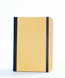 coffee brew journal hard cover yellow