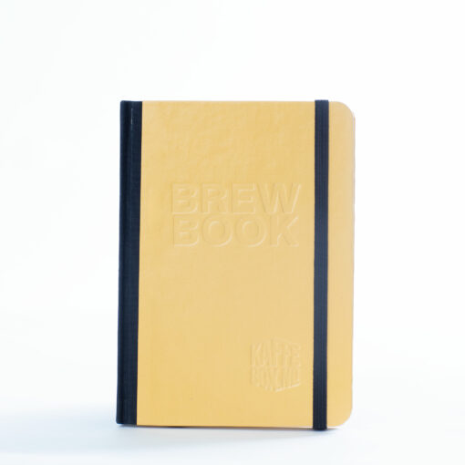 coffee brew journal hard cover yellow