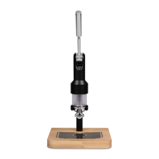 superkop black manual espresso maker front view