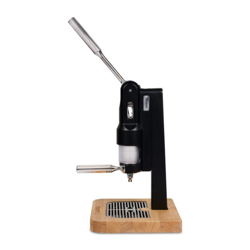 superkop black manual espresso maker side view