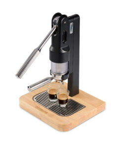 superkop black manual espresso maker with espresso