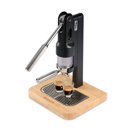 superkop black manual espresso maker with espresso