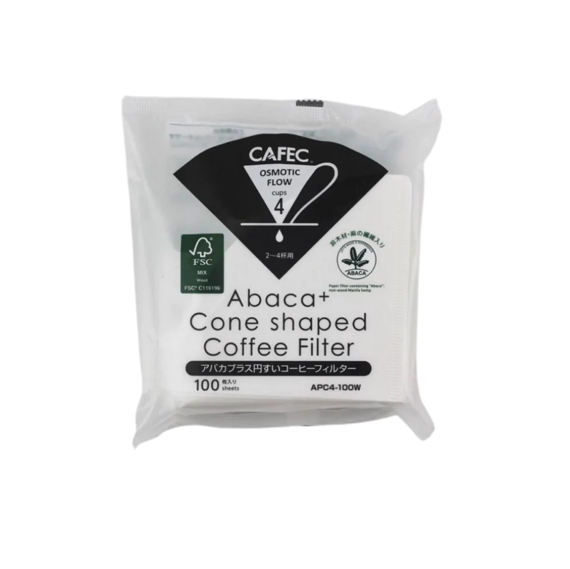 Cafec Abaca+ Cone Filter paper, product image from Kaffebox