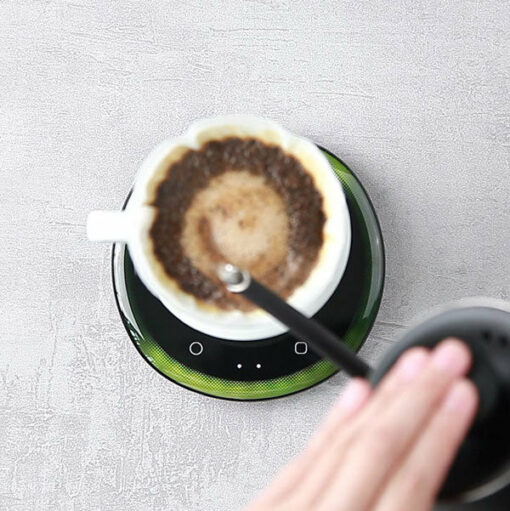 pourx oura digital coffee sacle v60 brew