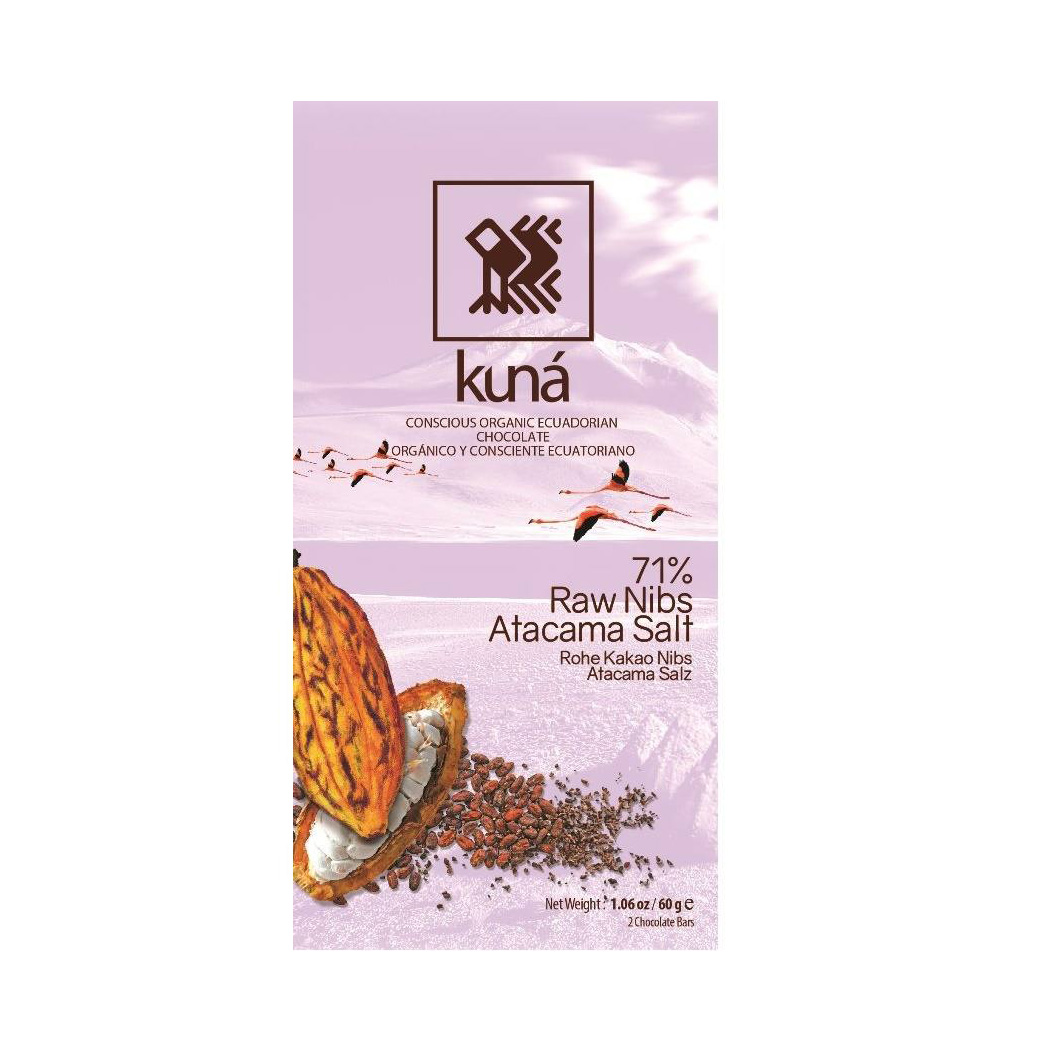 Kuná Kuná 71% Raw Nibs & Atacama Salt, product image from Kaffebox
