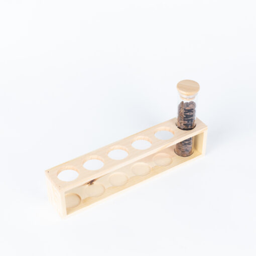 Wooden Rack for Glass Bean Cellar Tubes - Image 2