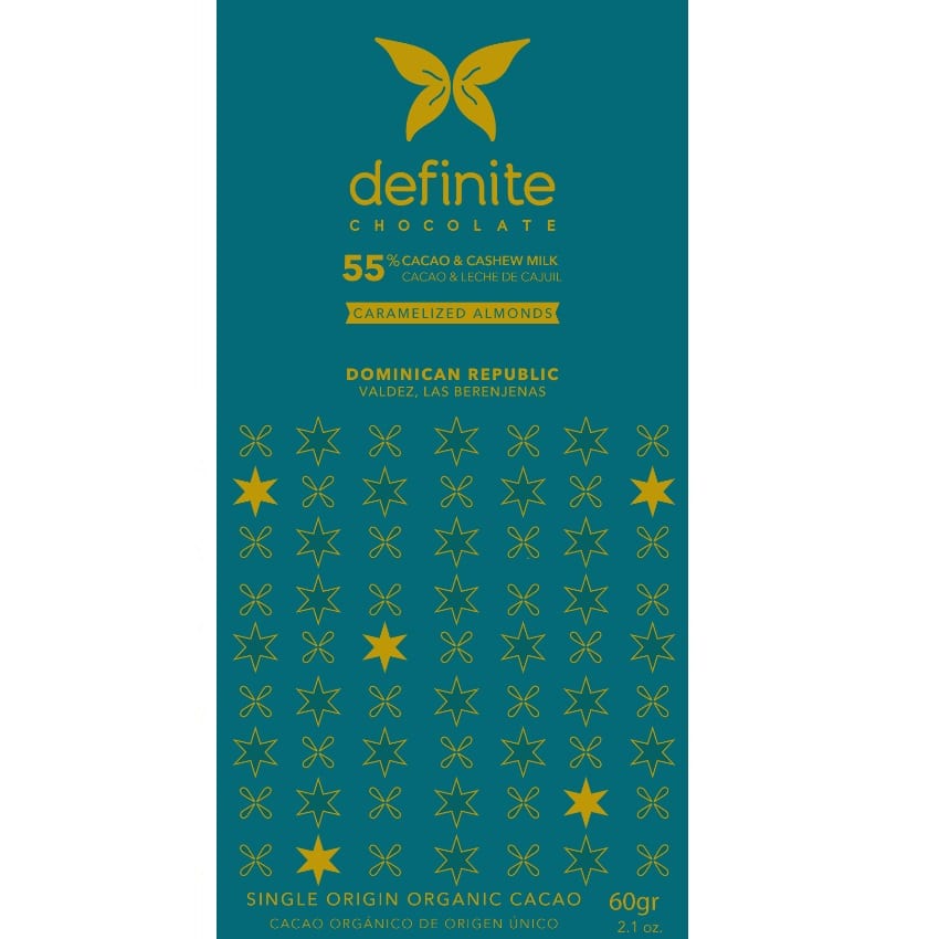 Definite Vegan with Cashew and Caramelized Almonds 55%, product image from Kaffebox