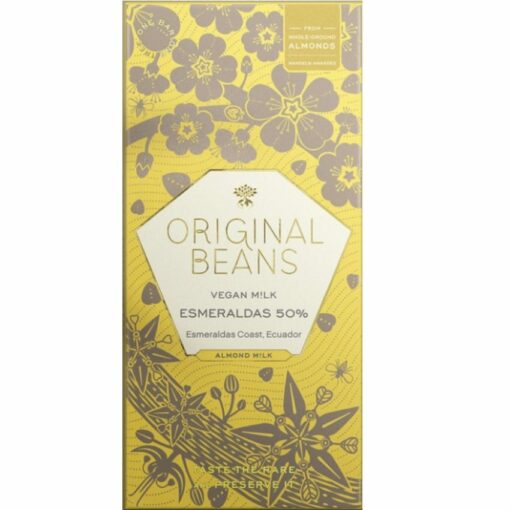 Original Beans Vegan Esmeraldas Chocolate with Almond 50% BIO