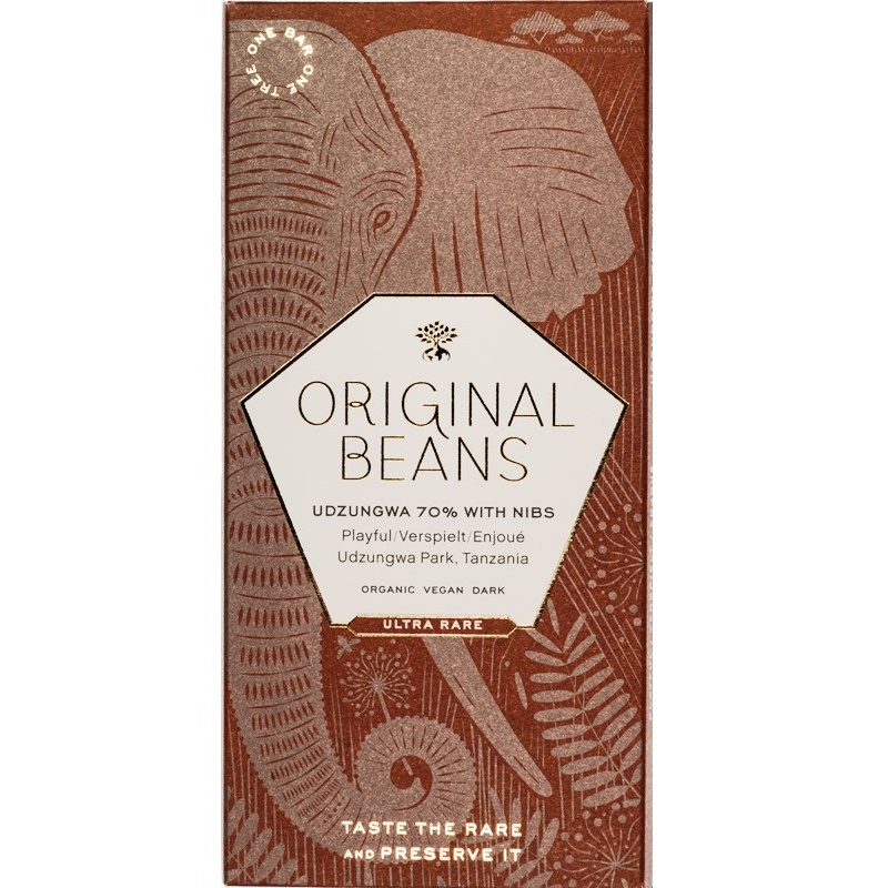 Original Beans Udzungwa with Nibs 70% BIO, product image from Kaffebox