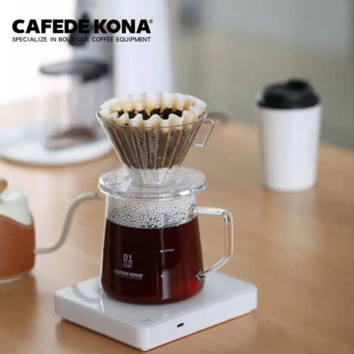 cafede kona cone brew cake flat filter