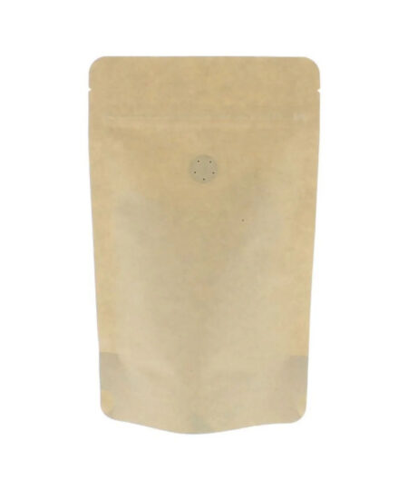 Coffee pouch kraft paper compostable - brown