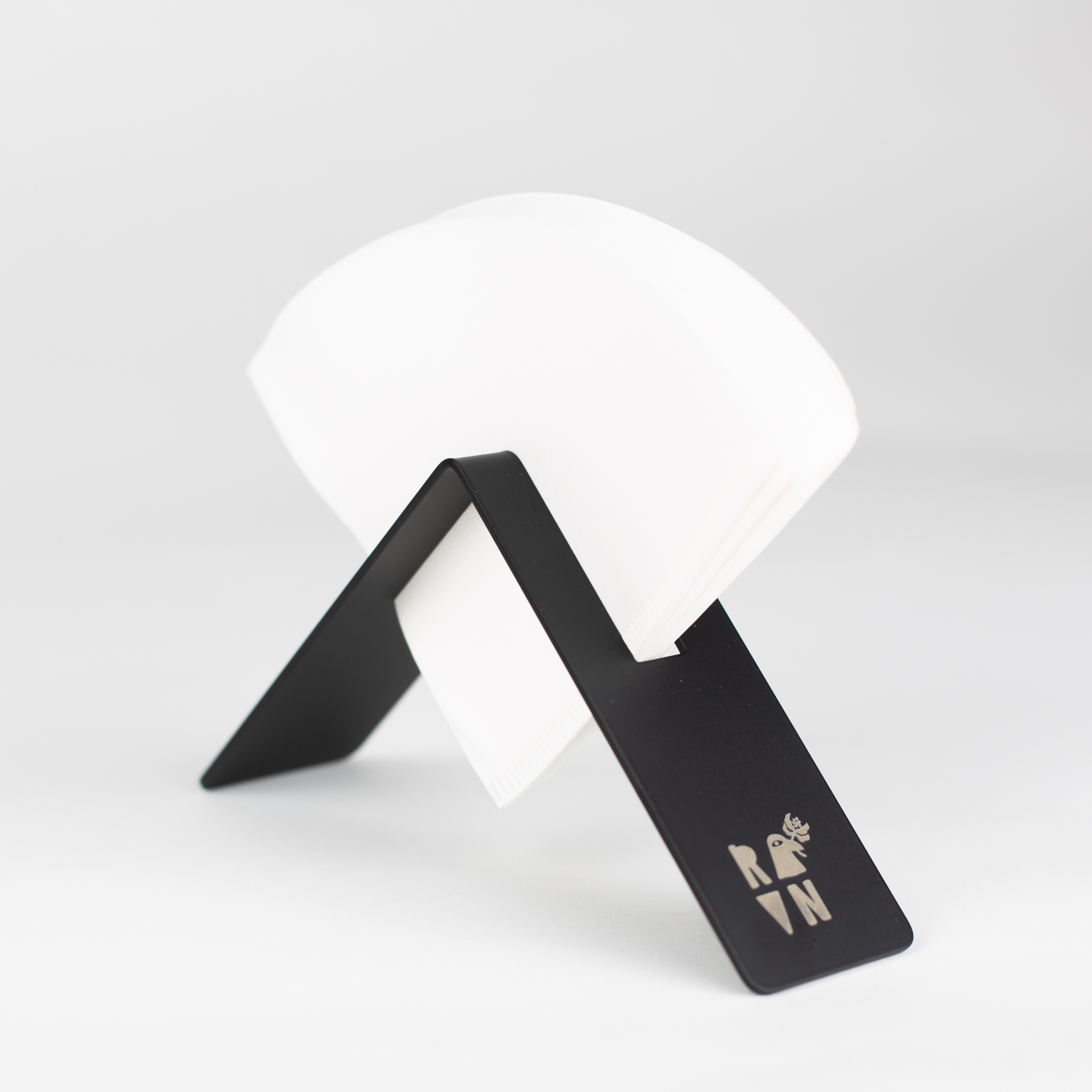 RAVN Black Steel Coffee Filter Paper Holder, product image from Kaffebox
