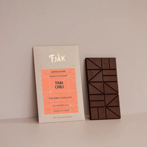 Fjåk 70 % Dark Thai Chilli Craft Chocolate Bar