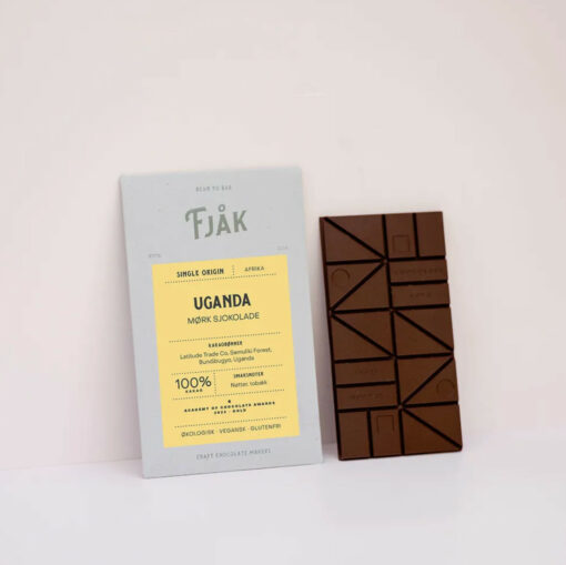 Fjåk 100% dark Uganda Specialty Chocolate Bar