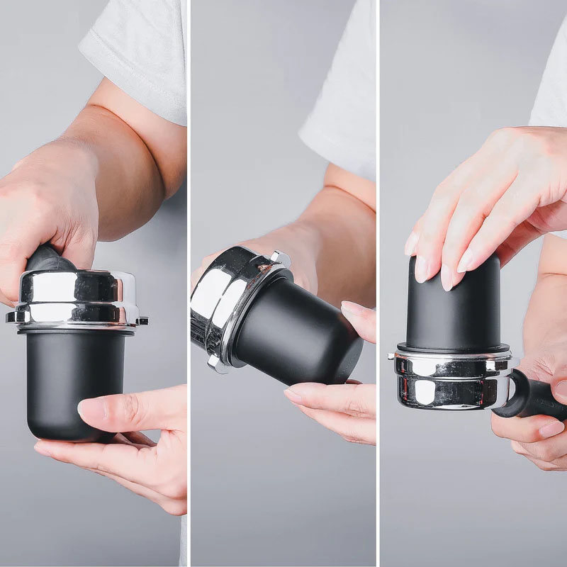 Normcore 58mm Magnetische Doseerbeker Espresso Portafilter - Mat Zwart Geanodiseerd Aluminium