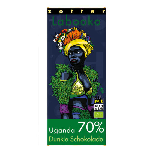 Zotter Labooko 70% Uganda Craft Chocolate Bar