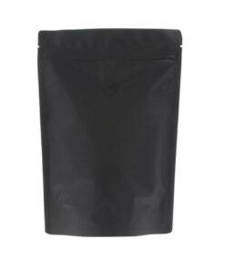 70g Coffee Pouch / bag - Matt Black with Valve