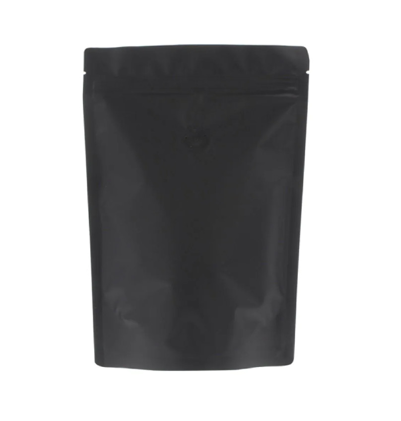 70g Coffee Pouch / bag – Matt Black with Valve, product image from Kaffebox