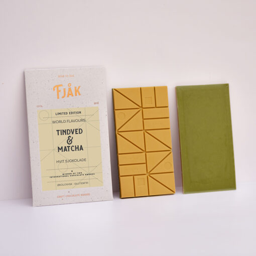 Fjåk Sea Buckthorn & Matcha Craft Chocolate Bar