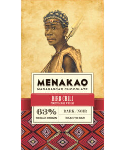 Menakao Madagascar Chocolate 63% Bird Chili Craft Chocolate Bar