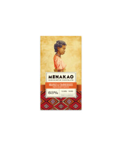 Menakao Madagascar Chocolate 63% Orange & Cranberries Craft Chocolate Bar