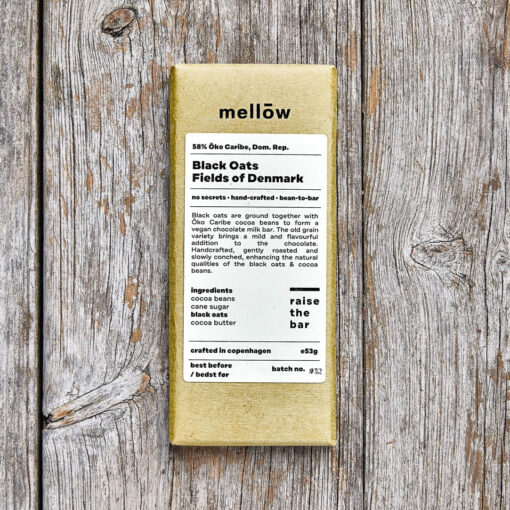 Mellōw 58% Tanzania With Black Oats Chocolate Bar
