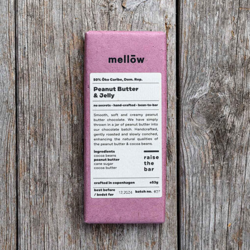 Mellōw 50% Peanut Butter & Jelly Craft Chocolate Bar
