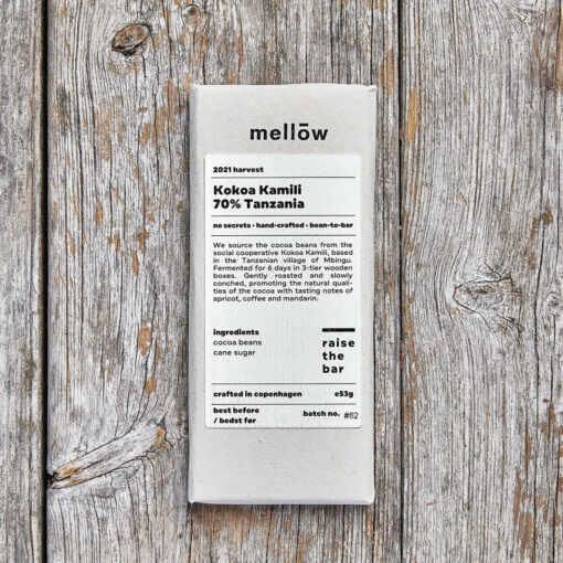 Mellōw 70% Kokoa Kamili Tanzania Craft Chocolate Bar