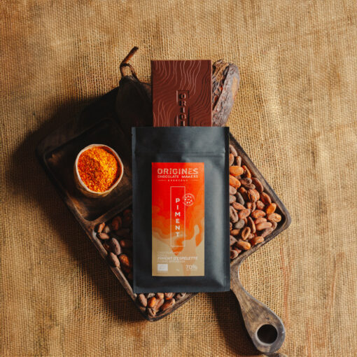 Origines Chocolate Makers 70% Organic Dark Chocolate with Espelette Pepper