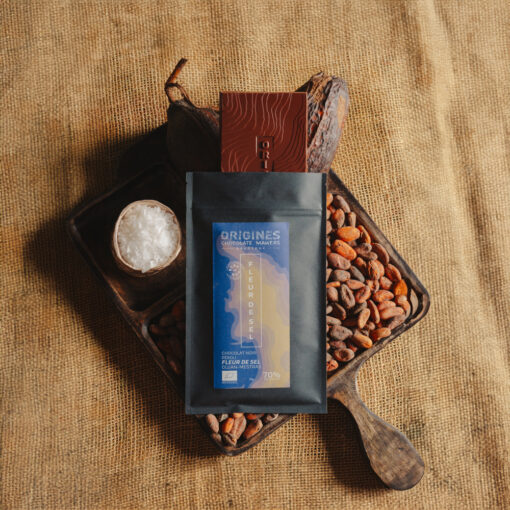 Origines Chocolate Makers Organic Dark Chocolate 70% Fleur de sel from the Arcachon basin