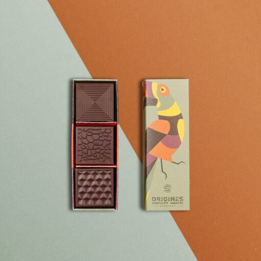 Origines Chocolate Makers Organic Mini Mendiants Discovery Strip - Sao Tome 70%