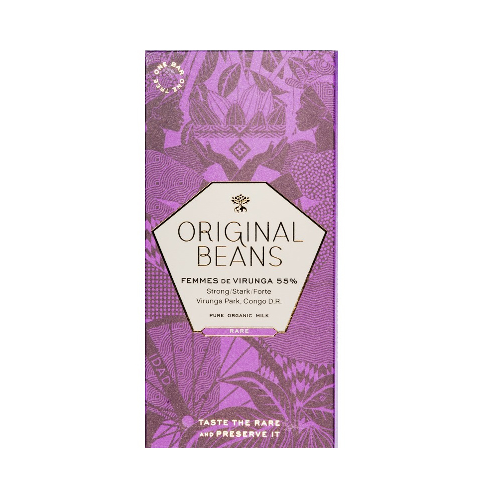 Original Beans Femmes de Virunga Milk Chocolate 55%, product image from Kaffebox