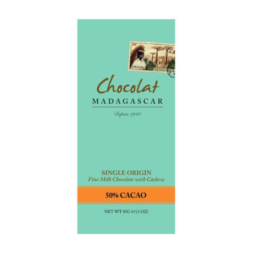Chocolat Madagascar Fine Milk Chocolate with Cashew 50%